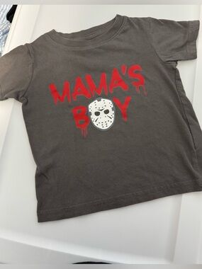 MaMa's Boy Friday the 13th Gray Graphic Horror Jason Tee - Baby Boy 18 months